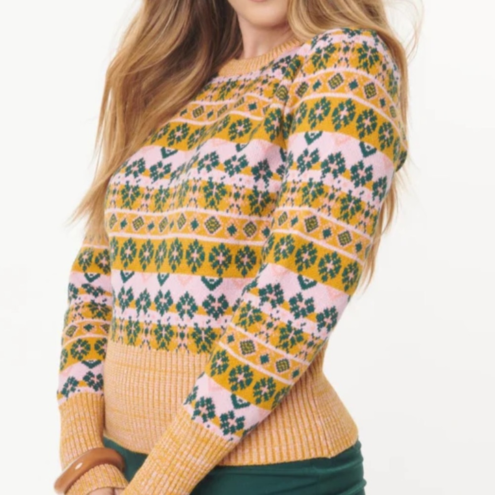 Vici Multicolor Knit Fair Isle Sweater